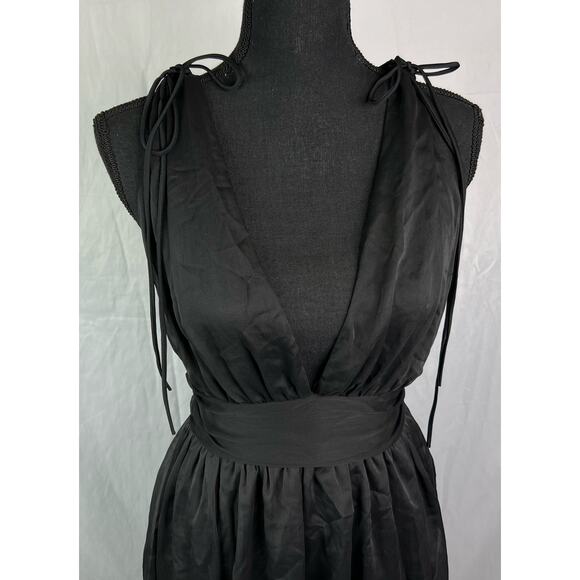 Lucy in the Sky Double Black Chiffon Dress size Medium - Picture 2 of 7